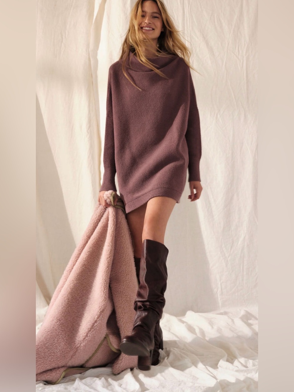 FREE PEOPLE ottoman sweater nutmeg size small